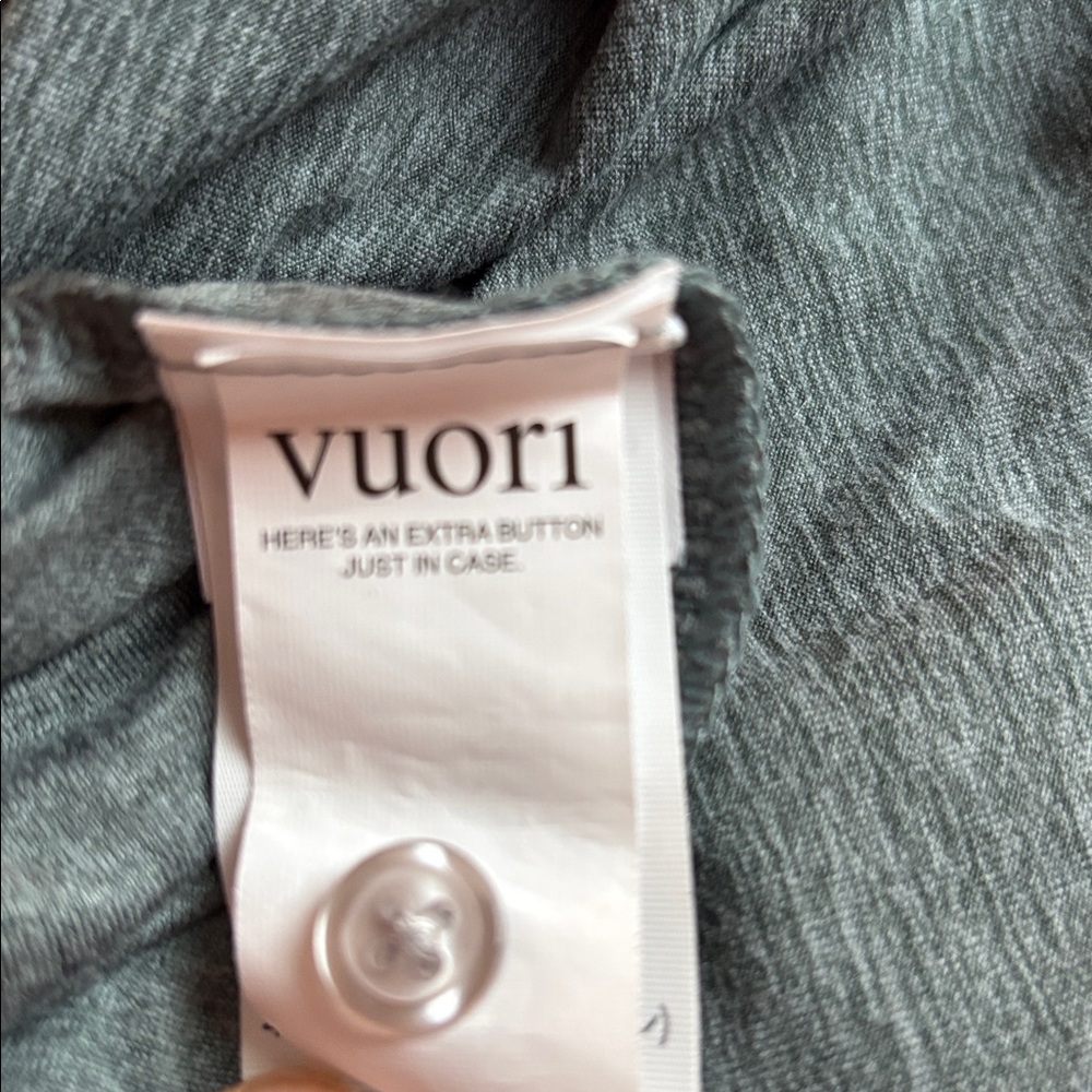 Vuori strato tech polo short sleeve shirt size XL green heather super soft - Picture 4 of 6